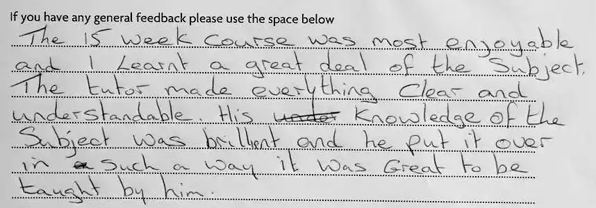 Photoshop Lessons Student Feedback and Testimonial