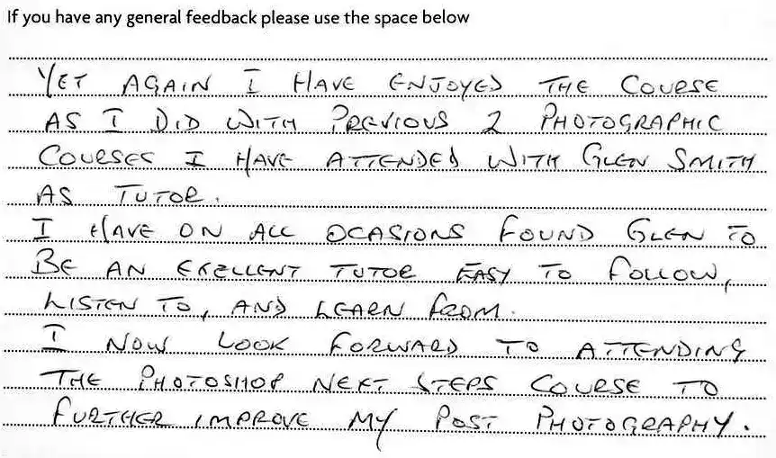 Photoshop Lessons Student Feedback and Testimonial