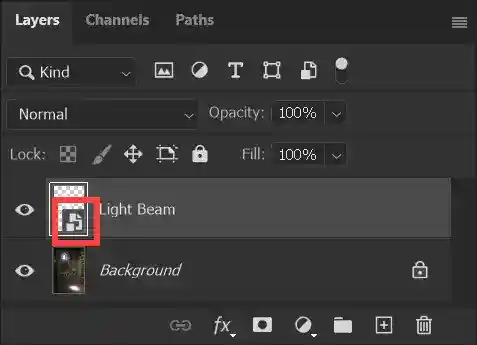 photoshop tutorial to create light beam