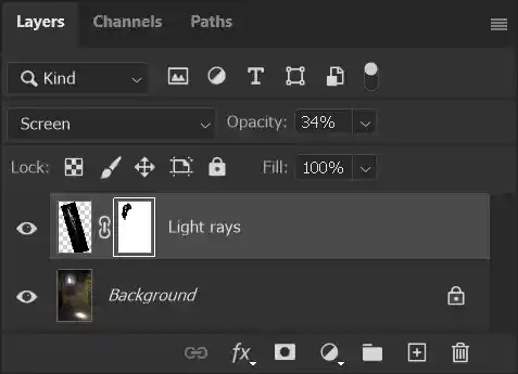 photoshop tutorial to add light rays