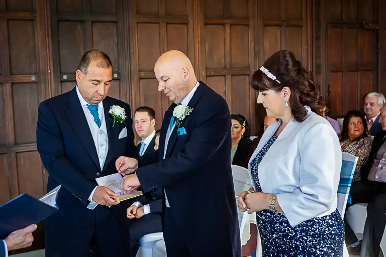 Wedding photography at Fanhams Hall in late October, Ware