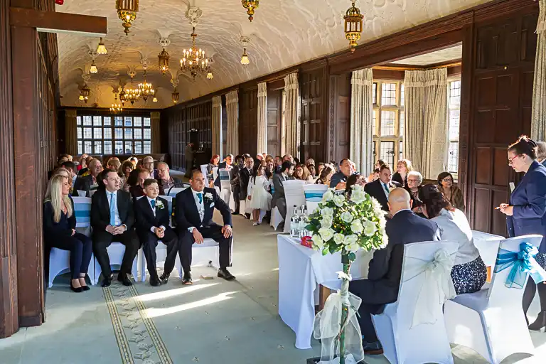 Wedding photography at Fanhams Hall in late October, Ware