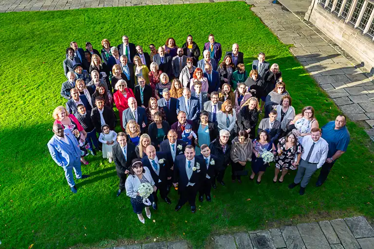 Wedding photography at Fanhams Hall in late October, Ware