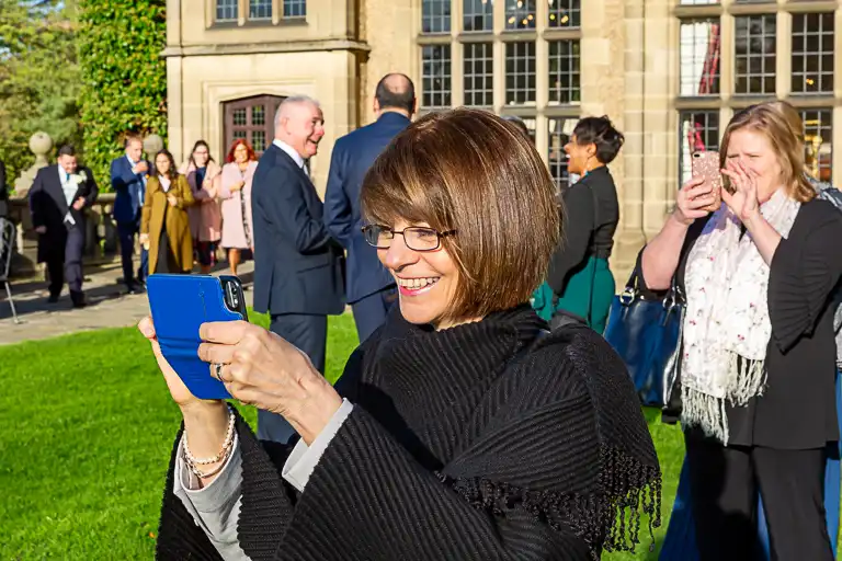 Wedding photography at Fanhams Hall in late October, Ware