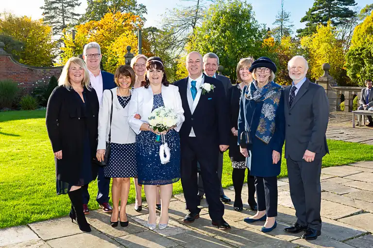 Wedding photography at Fanhams Hall in late October, Ware