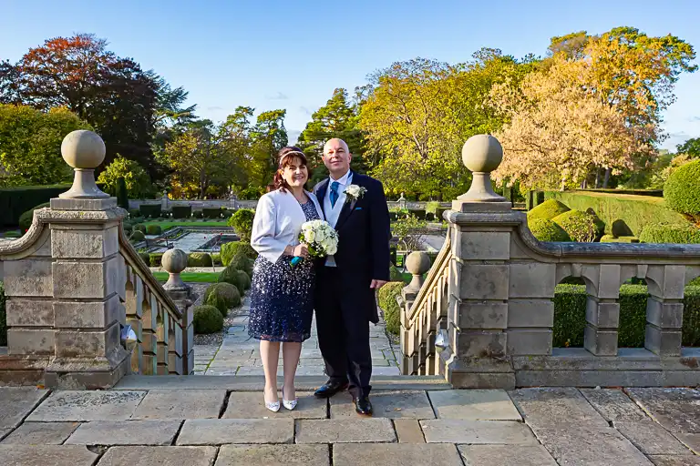 Wedding photography at Fanhams Hall in late October, Ware