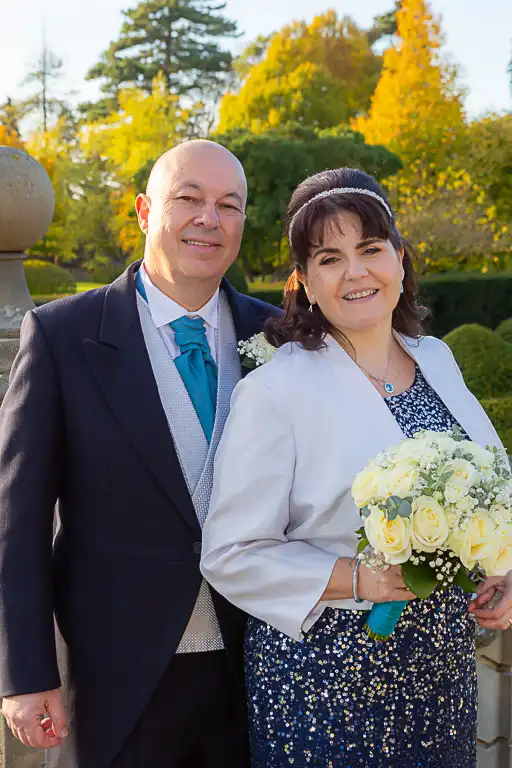 Wedding photography at Fanhams Hall in late October, Ware
