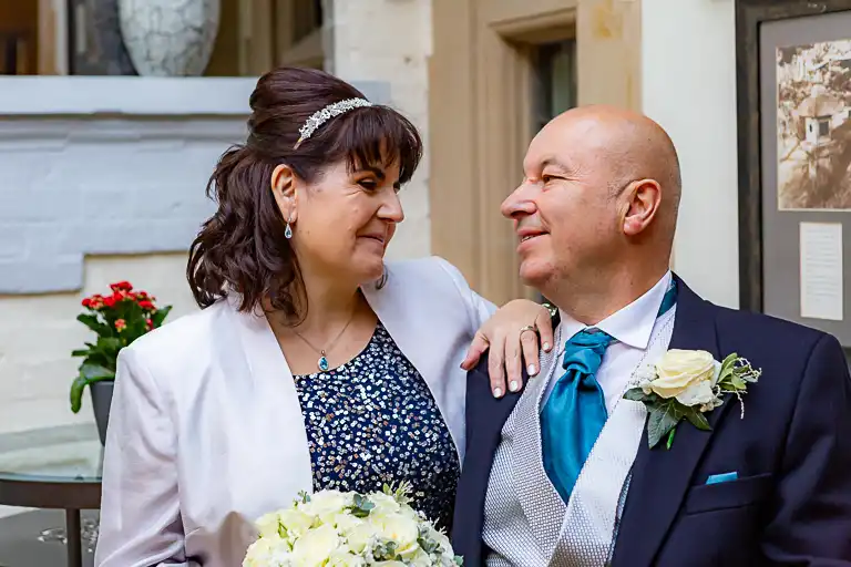 Wedding photography at Fanhams Hall in late October, Ware