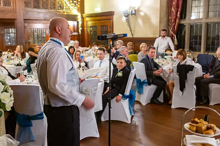 Wedding photography at Fanhams Hall in late October, Ware