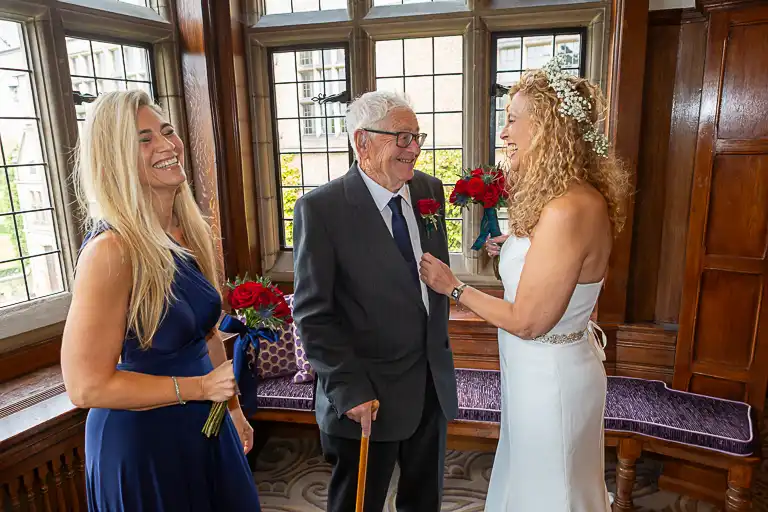 Wedding photography at Fanhams Hall in October, Ware