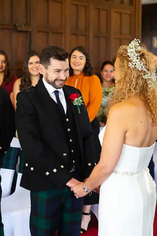 Wedding photography at Fanhams Hall in October, Ware