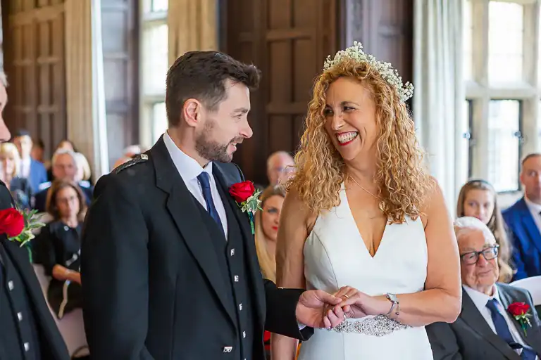 Wedding photography at Fanhams Hall in October, Ware