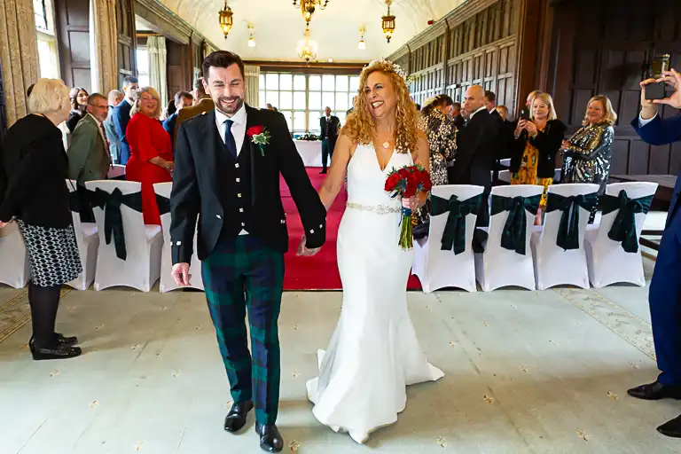 Wedding photography at Fanhams Hall in October, Ware