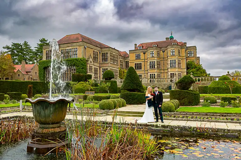 Wedding photography at Fanhams Hall in October, Ware