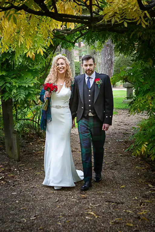 Wedding photography at Fanhams Hall in October, Ware