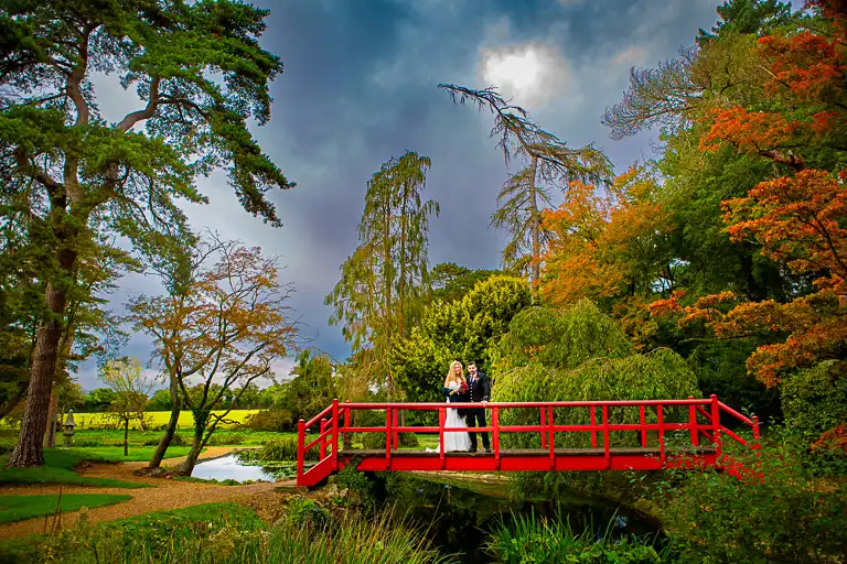 Wedding photography at Fanhams Hall in October, Ware