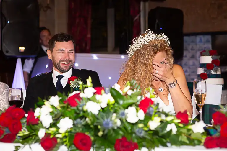 Wedding photography at Fanhams Hall in October, Ware