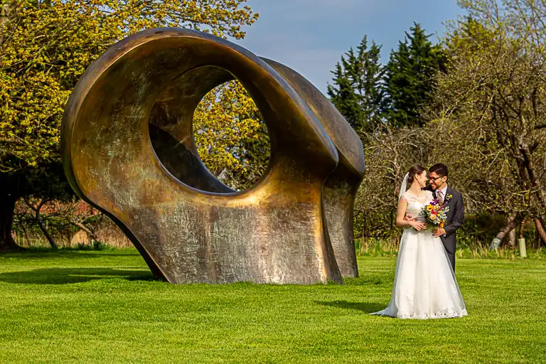 Wedding photography at Henry Moore Studio, Much Hadham