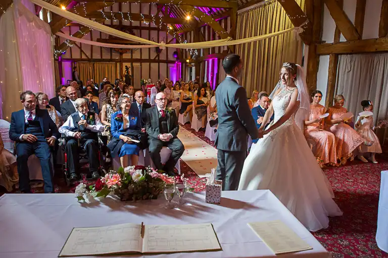 Wedding photography at Knebworth Barns, Knebworth, Hertfordshire
