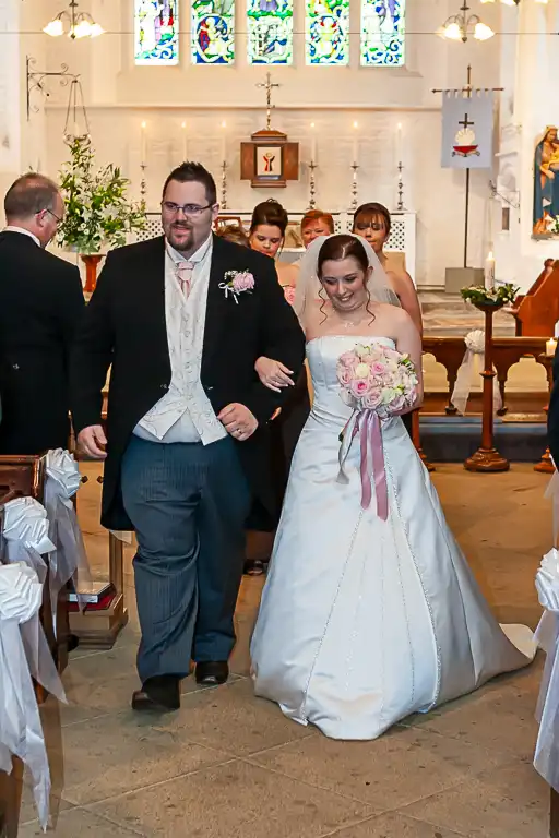 Wedding photography at Towcester Racecourse