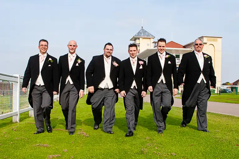 Wedding photography at Towcester Racecourse