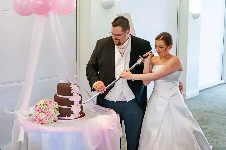 Wedding photography at Towcester Racecourse